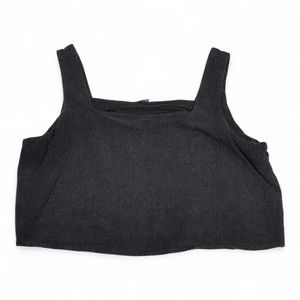 Anrabess Black Cropped‎ Tank Top XL
